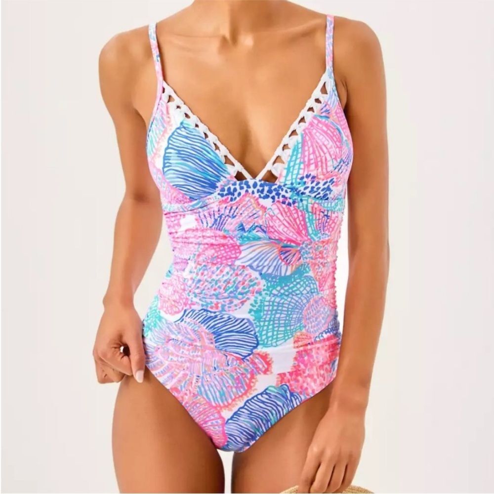 NWT Lilly Pulitzer Zira One Piece Swimsuit Resort Swimwear Size 0